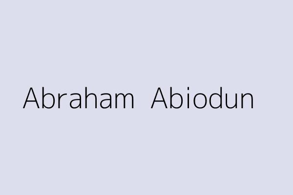 Abraham  Abiodun 